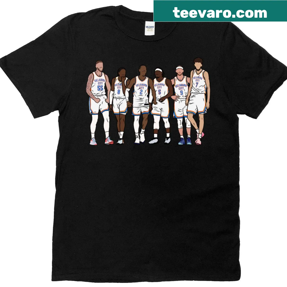 Playful typography T-shirt with 'I-hart' and various player names. — on a men's t-shirt