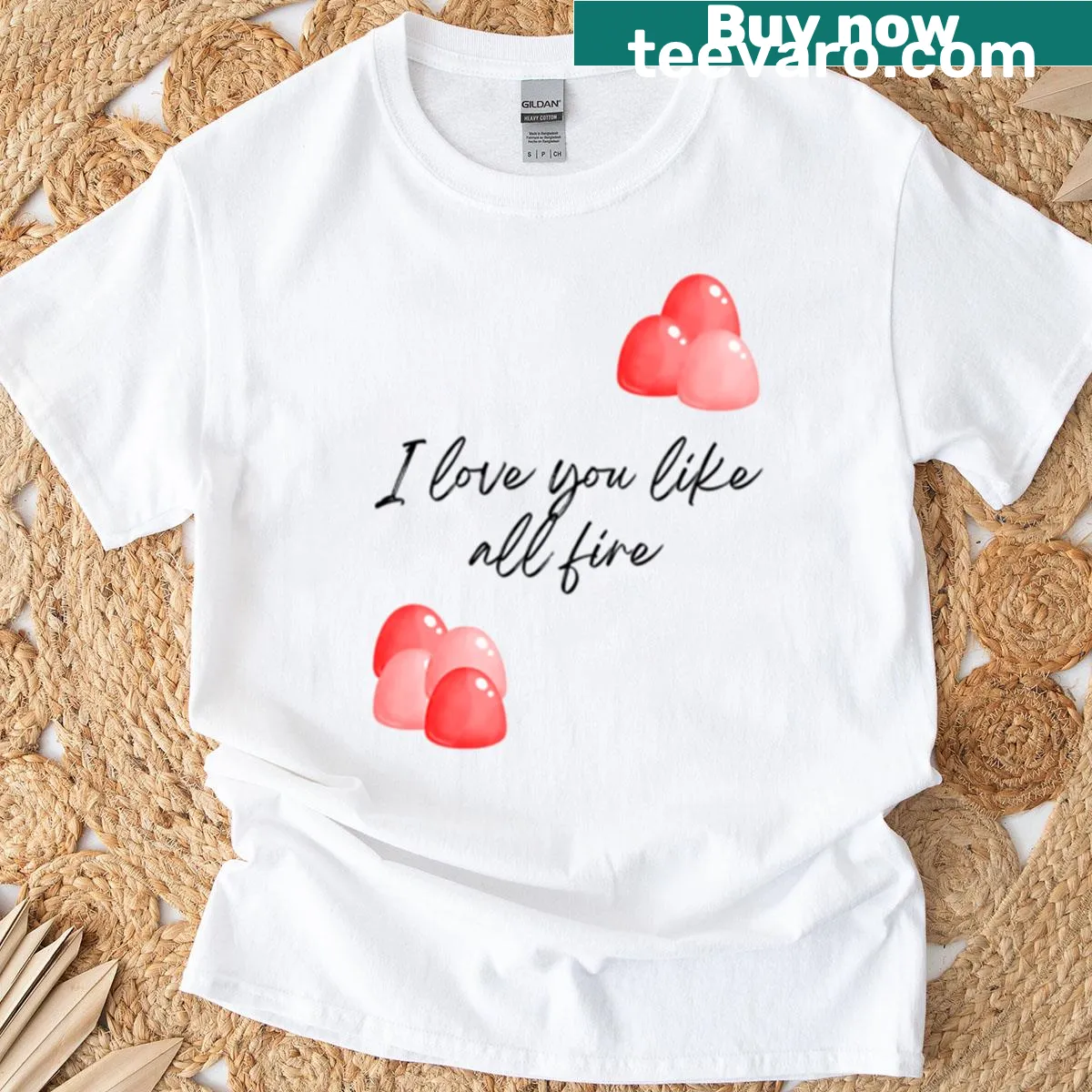 Oversized T-shirt with a heartfelt phrase about love — on a men's t-shirt