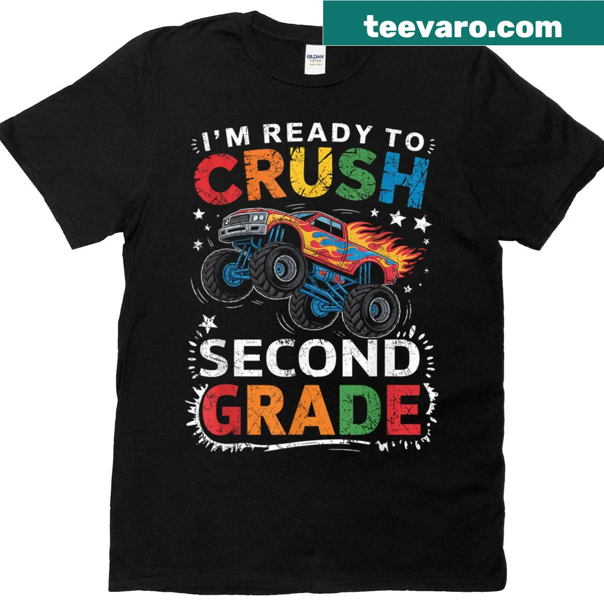 T-shirt with the phrase 'I’m Ready to Crush Second Grade' for kids. — on a men's t-shirt