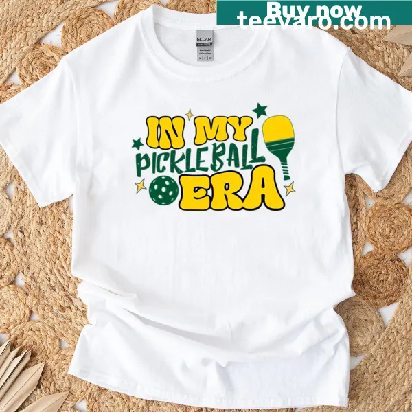 Retro design t-shirt celebrating pickleball culture