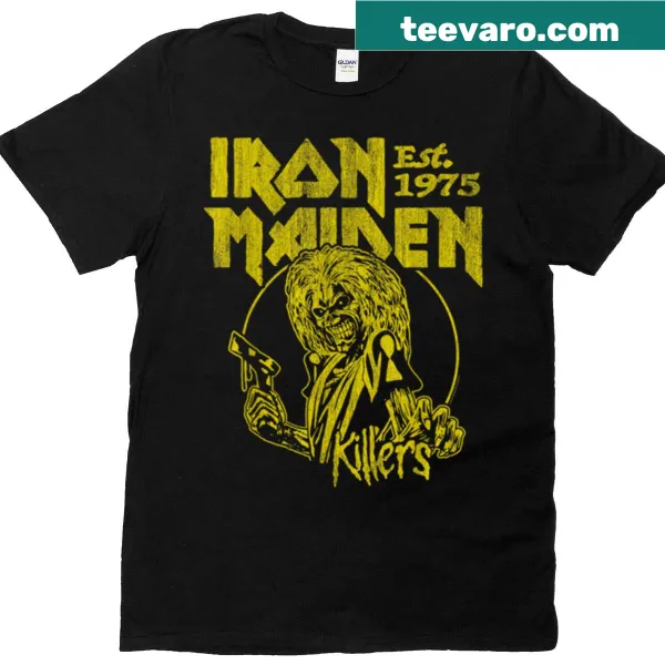 Iron Maiden Killers T-shirt with yellow circle design