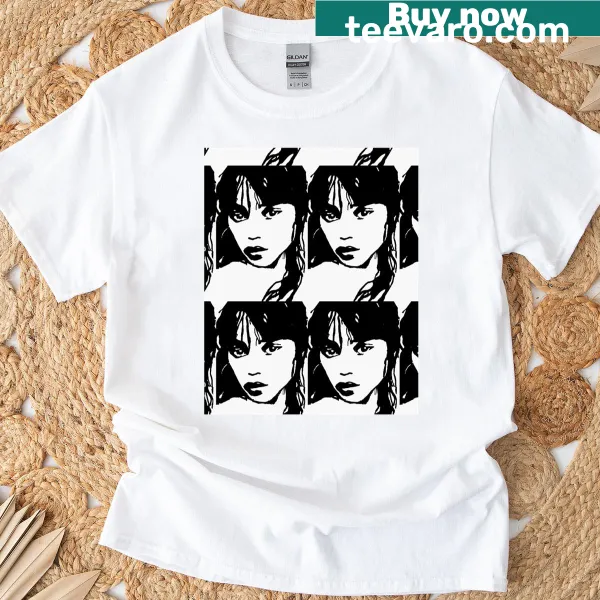 Graphic T-shirt featuring Jenna Ortega illustration