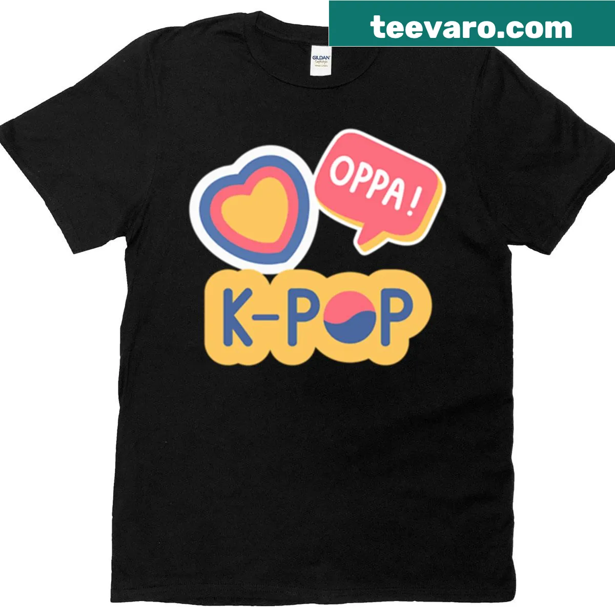 Trendy t-shirt with 'Oppa Fever' phrase for K-pop fans — on a men's t-shirt