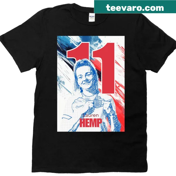 Lauren Help England t-shirt featuring player number 11 graphic.