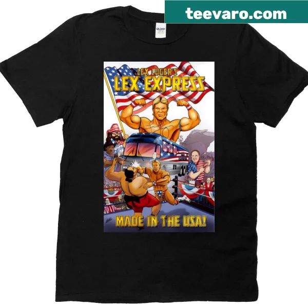 Lex Luger T-shirt featuring 'Made In The USA' text graphic