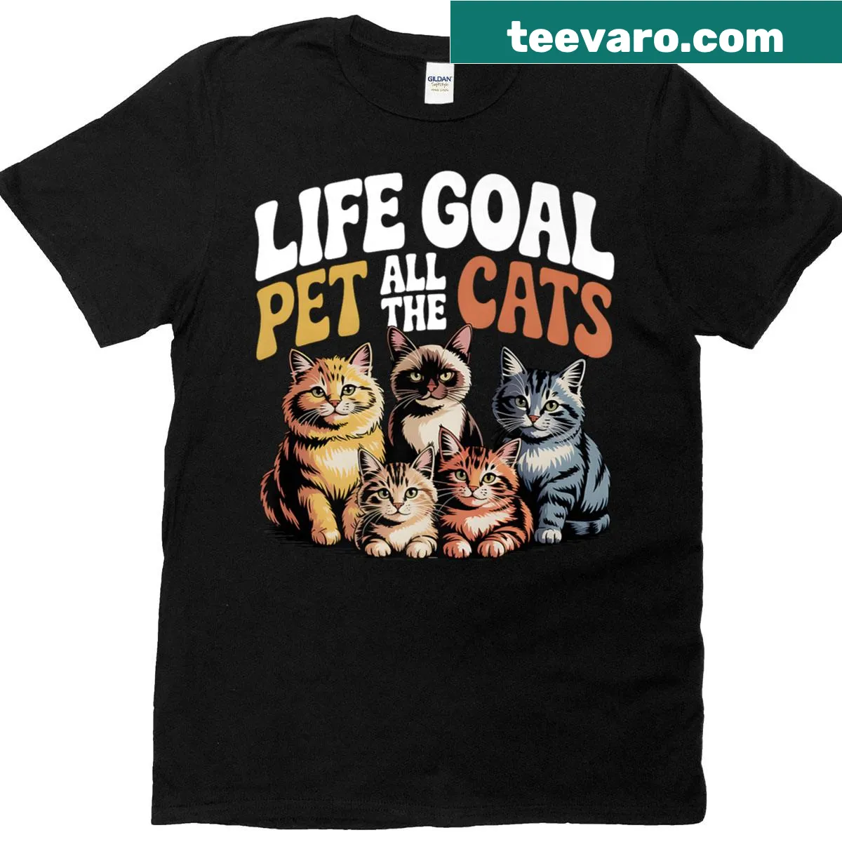 Cat lover t-shirt with cute slogan — on a men's t-shirt