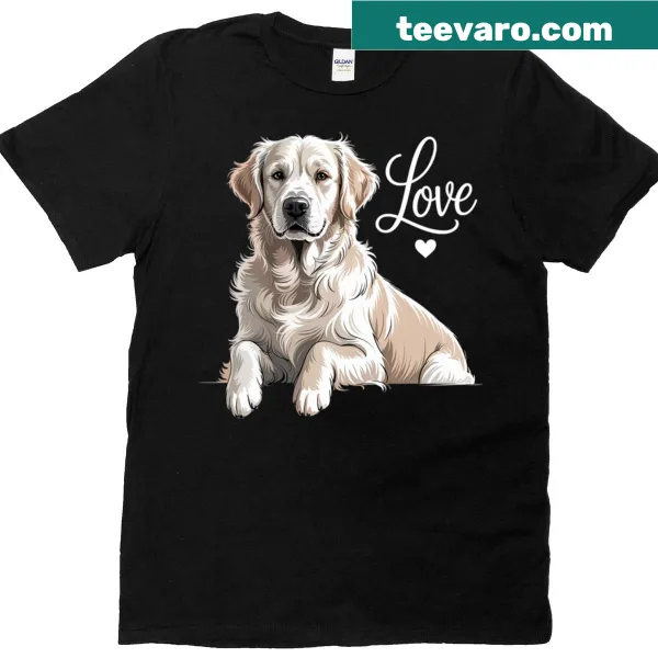 Dog-lover T-shirt featuring an illustration of a Golden Retriever