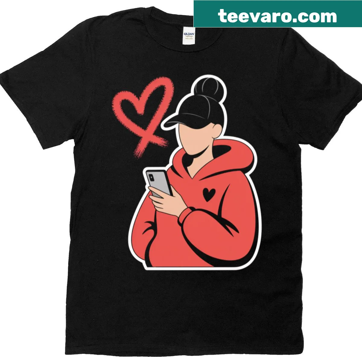 Minimalist typography 'Street Queen' graphic on t-shirt — on a men's t-shirt