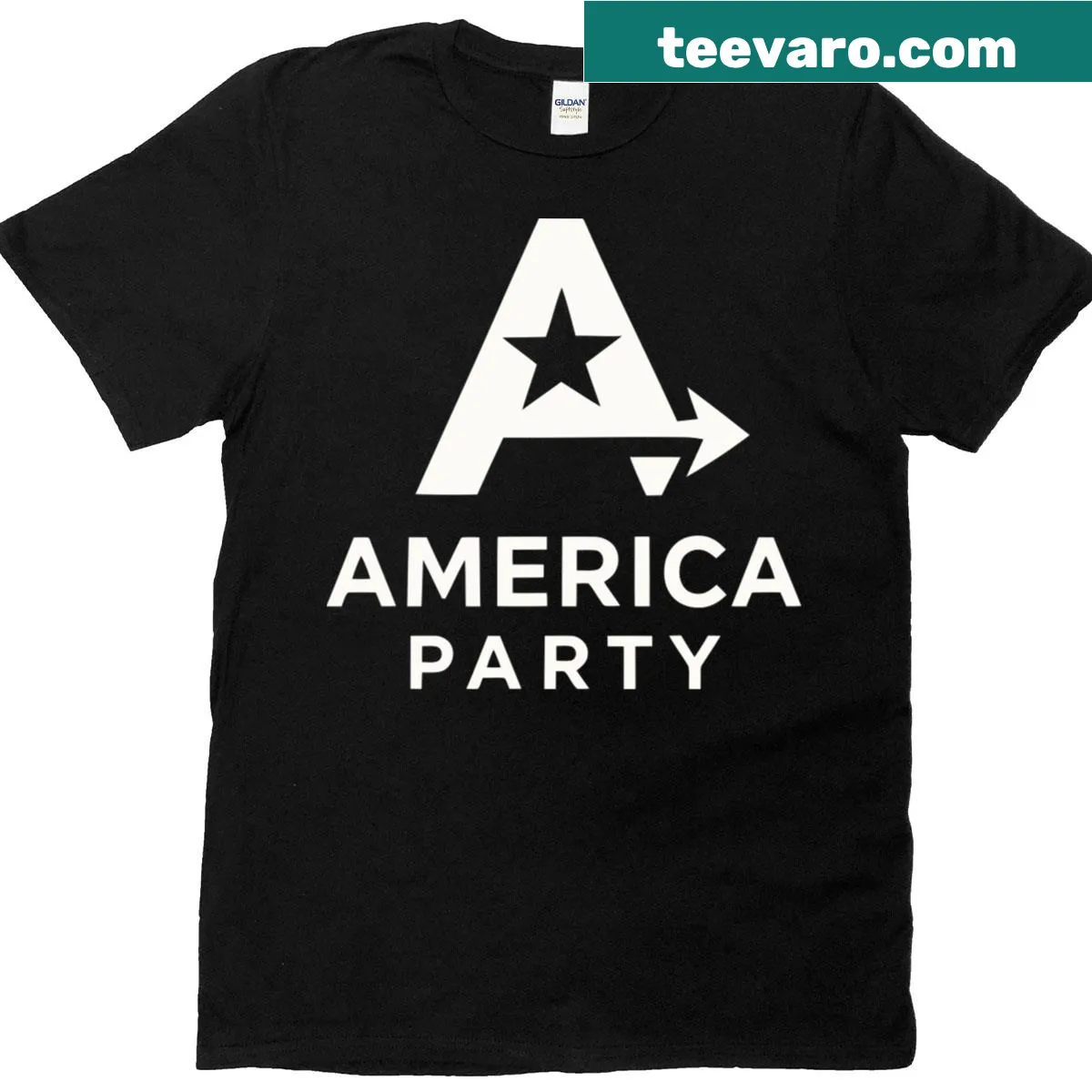 Bold graphic tee showcasing the Musk America Party 2025 text — on a men's t-shirt