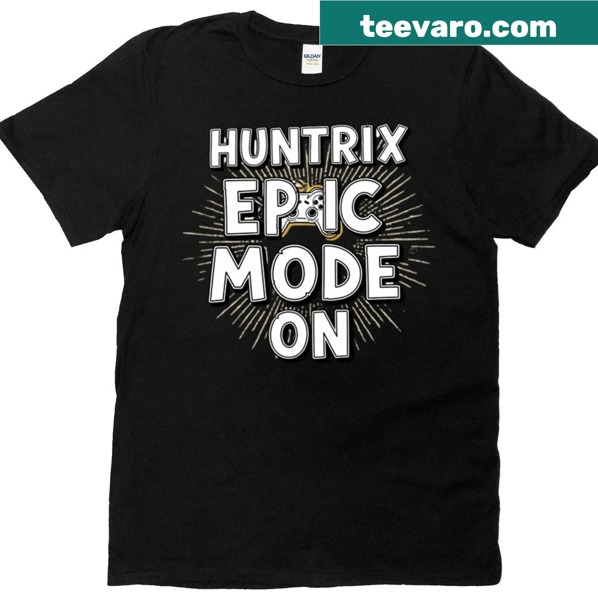 Huntrix-themed t-shirt with 'Epic Mode On' graphic — on a men's t-shirt