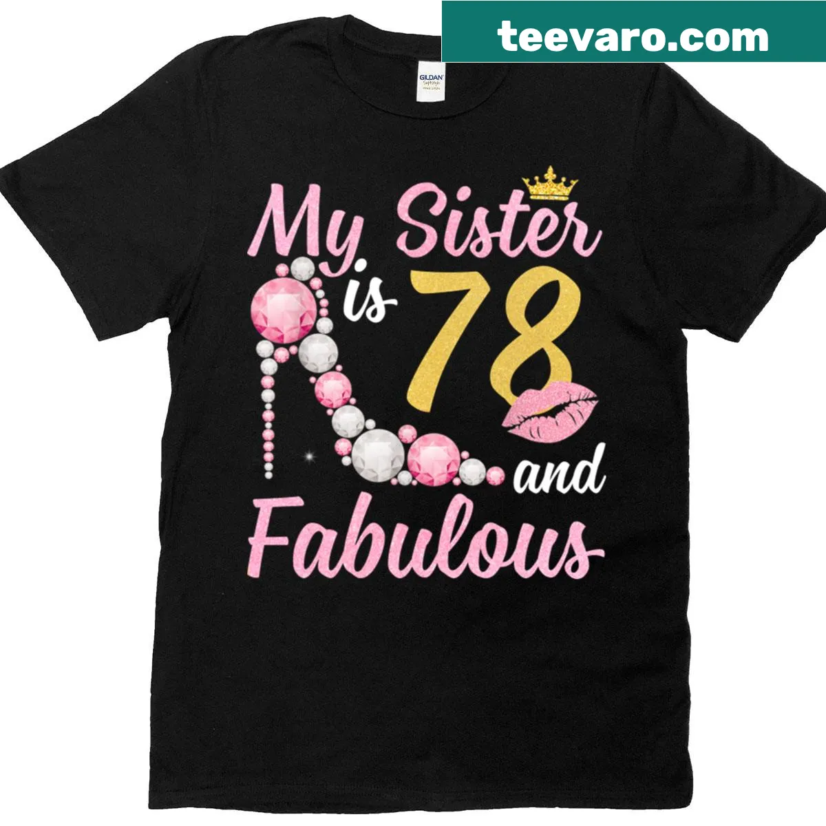 Sentimental T-shirt for a sister's 78th birthday — on a men's t-shirt
