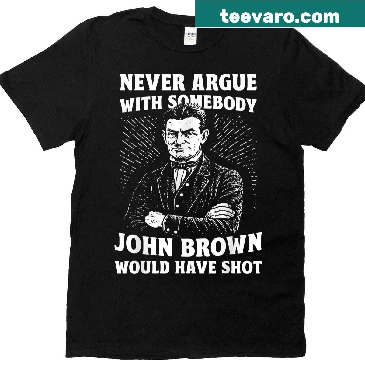 Vintage distressed shirt with a bold, humorous saying about arguments — on a men's t-shirt