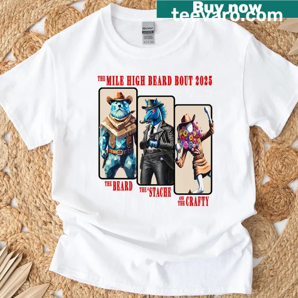 Official T-shirt for the 2025 Mile High Beard Bout event