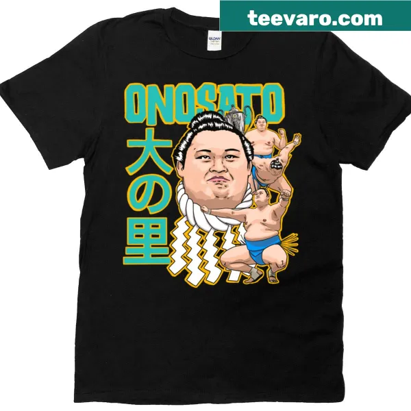 T-shirt featuring bold typography celebrating Onosato Sumo