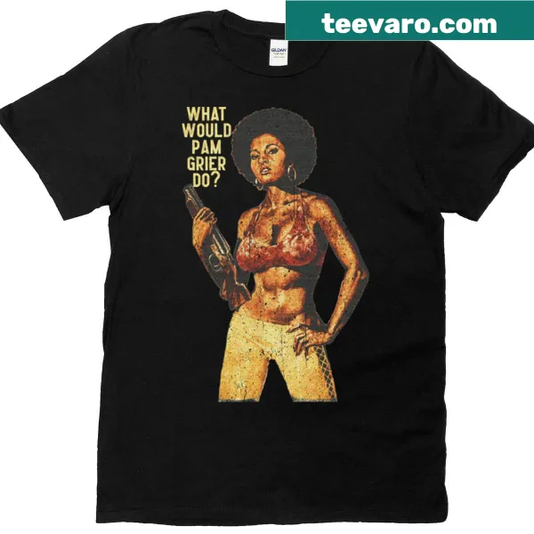 T-shirt featuring Pam Grier inspired comic art