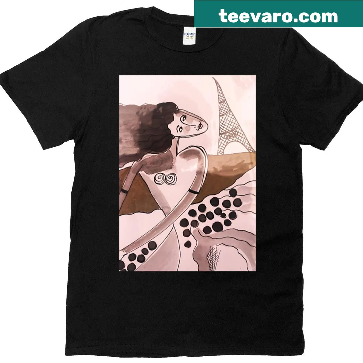 T-shirt commemorating the Paris 2024 Olympic Games — on a men's t-shirt