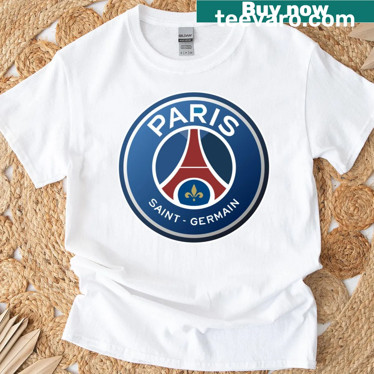 Paris Saint Germain logo t-shirt representing a famous football club. — on a men's t-shirt
