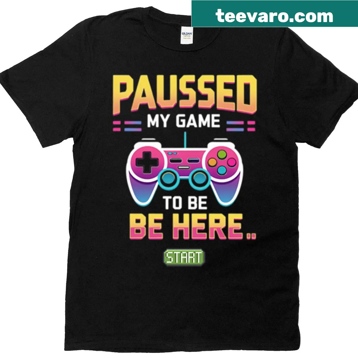 Oversized T-shirt with funny gaming slogan — on a men's t-shirt