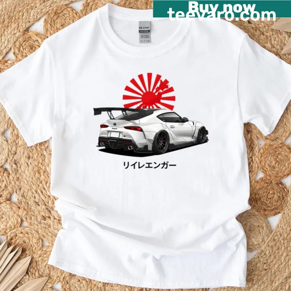 Illustration of a Pearl White Gr Supra A90 in a rear view design