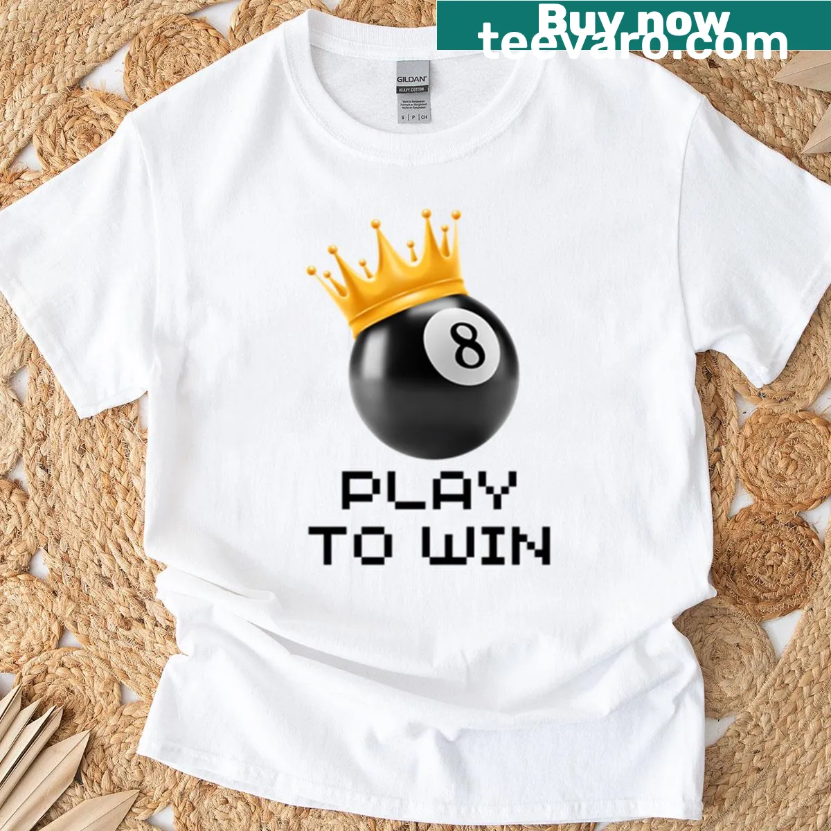 Motivational T-shirt with the phrase Play To Win — on a men's t-shirt