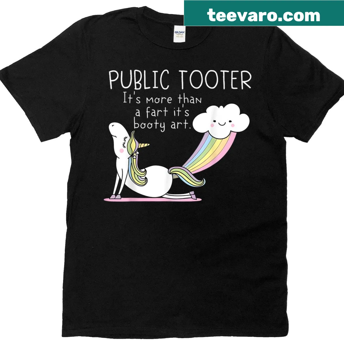 Funny T-shirt with the phrase Public Tooter in playful typography — on a men's t-shirt