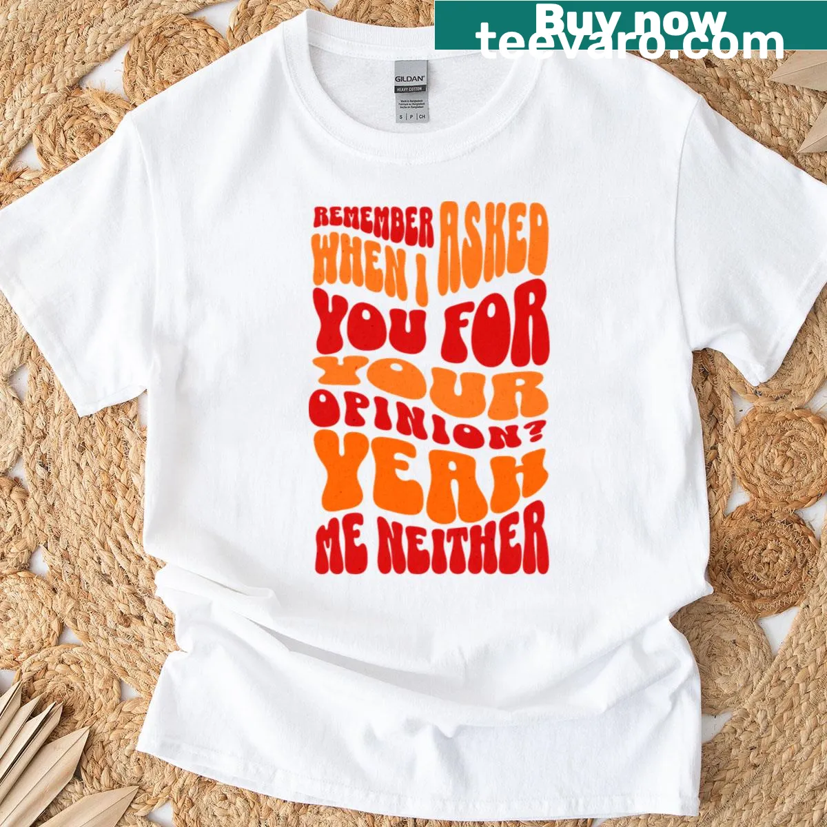 Sarcastic T-shirt about asking for opinions — on a men's t-shirt