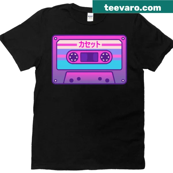 Vintage-style t-shirt featuring a classic cassette graphic