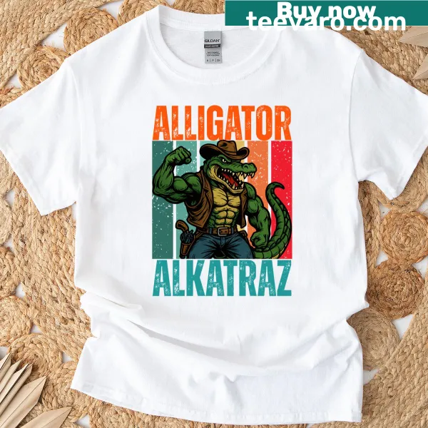 Vintage alligator graphic T-shirt inspired by Alcatraz Florida