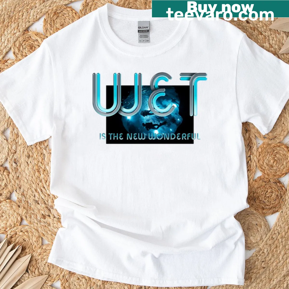 Slogan design for scuba diving enthusiasts on a T-shirt — on a men's t-shirt