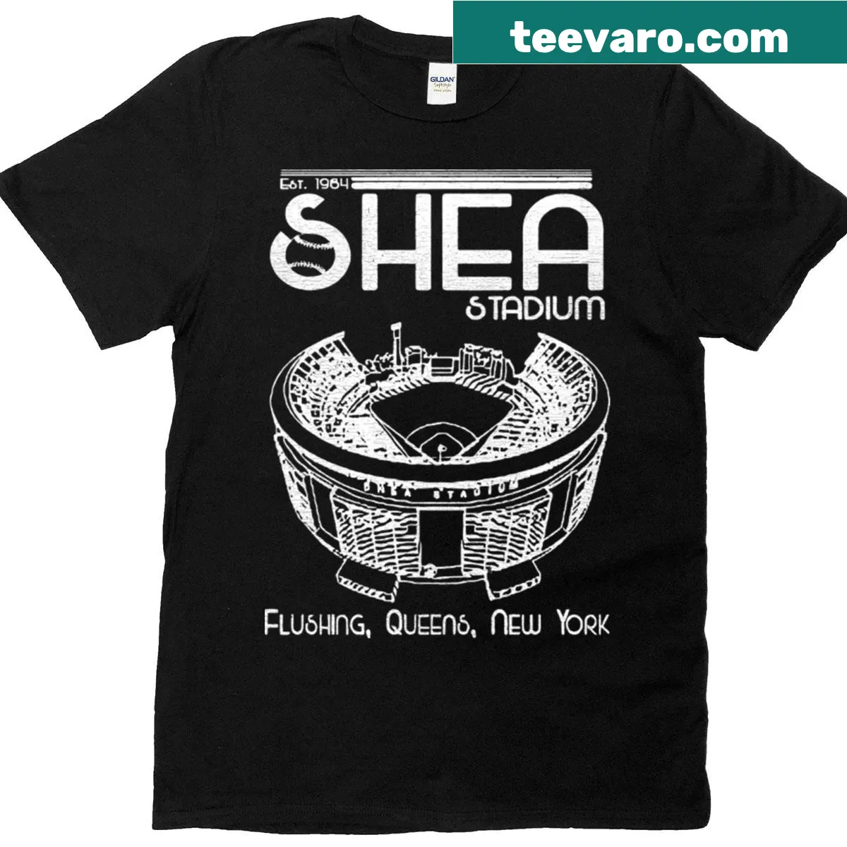 Nostalgic Shea Stadium T-shirt for sports fans. — on a men's t-shirt