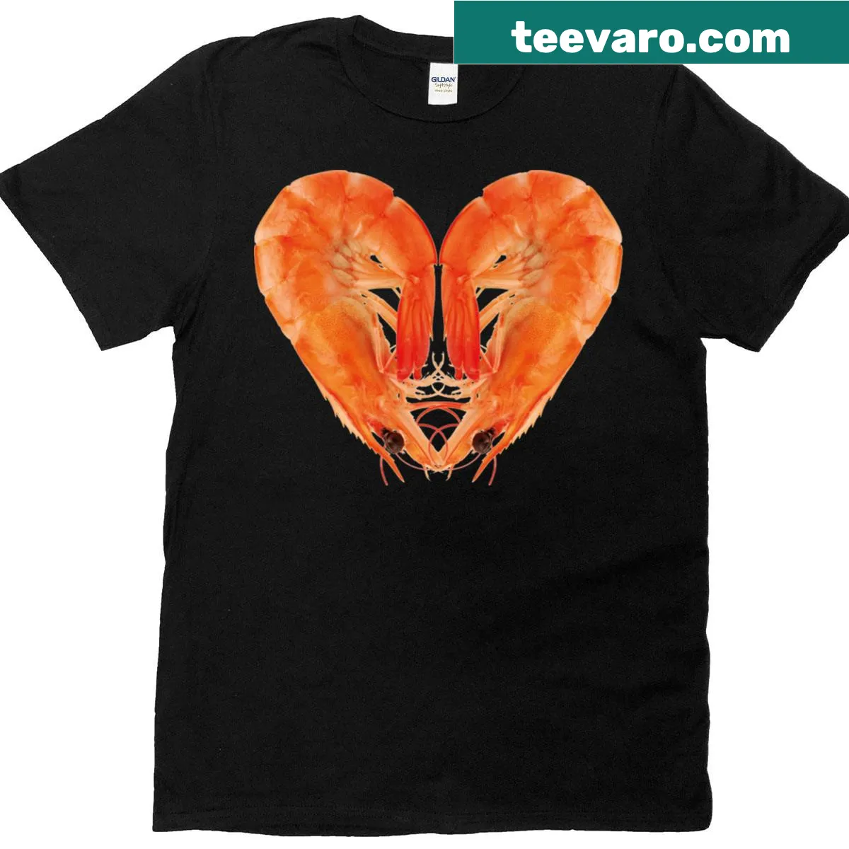 Shrimp Lover T-shirt with playful seafood graphic — on a men's t-shirt