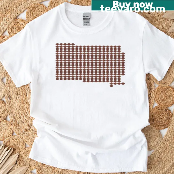 Oversized t-shirt featuring South Dakota football graphic