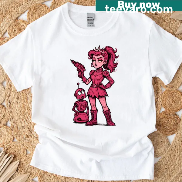 Humorous Space Princess Problems T-shirt featuring a whimsical cartoon design
