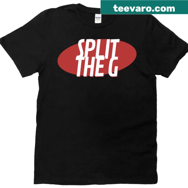 Minimalistic t-shirt with 'Split The G' typography