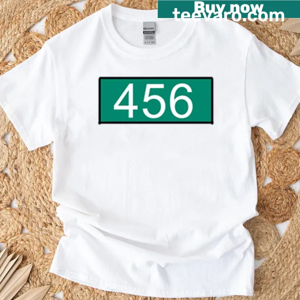 Oversized T-shirt featuring Squid Game 456 character design