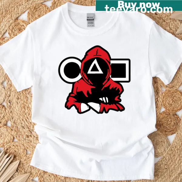 T-shirt featuring Squid Game guard symbols
