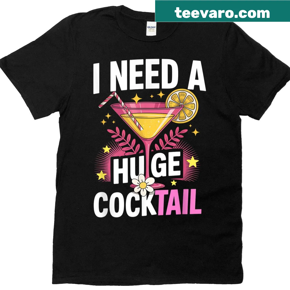 Funny drinking design on a Summer cocktail T-shirt — on a men's t-shirt