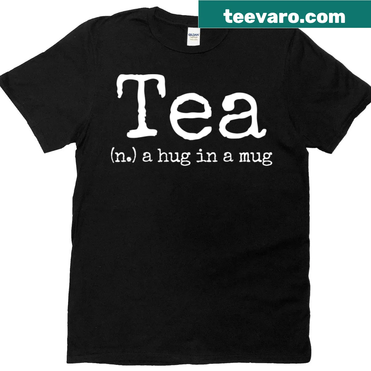Funny T-shirt with a tea-themed graphic and slogan — on a men's t-shirt
