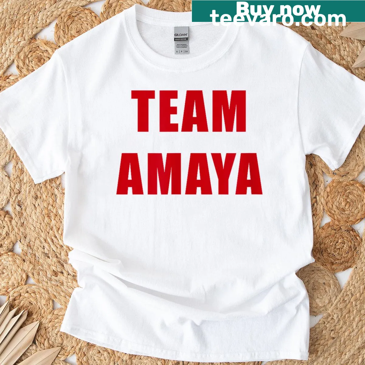 Team Amaya Love Island fan message on a T-shirt — on a men's t-shirt