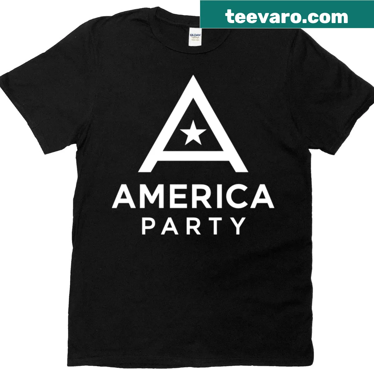 Bold patriotic emblem on a conservative t-shirt — on a men's t-shirt