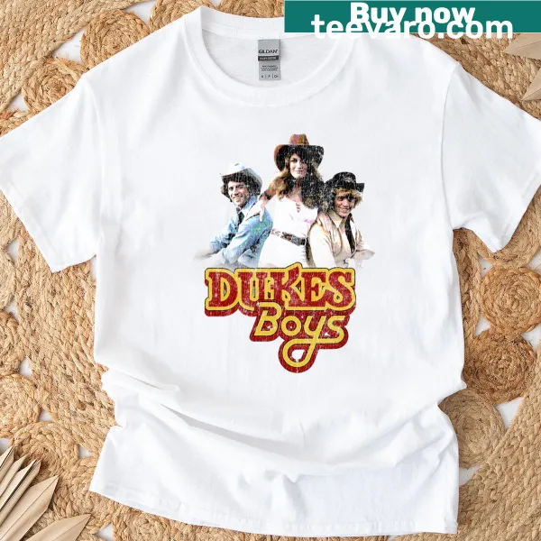 Cartoon design featuring The Dukes Boys on a T-shirt