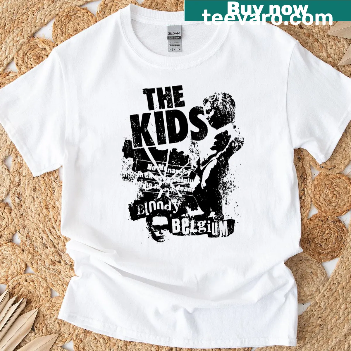 Playful typography design for The Kids Band T-shirt — on a men's t-shirt