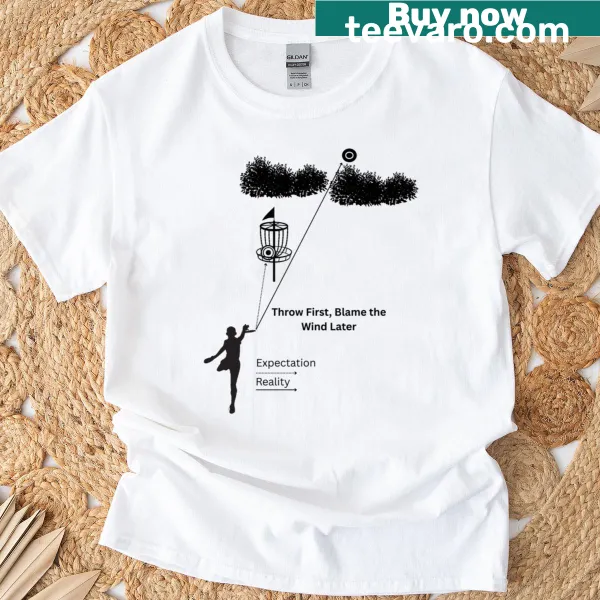 Witty T-shirt with a humorous saying about blame