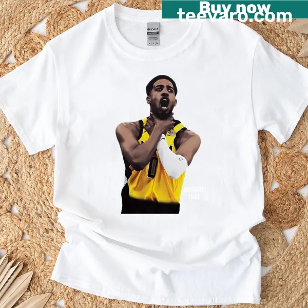 T-shirt featuring the phrase 'Overate That 2025' with sports theme.
