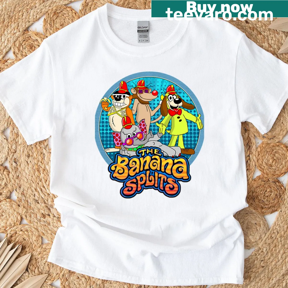 Vintage animated movies logo t-shirt with nostalgic designs — on a men's t-shirt