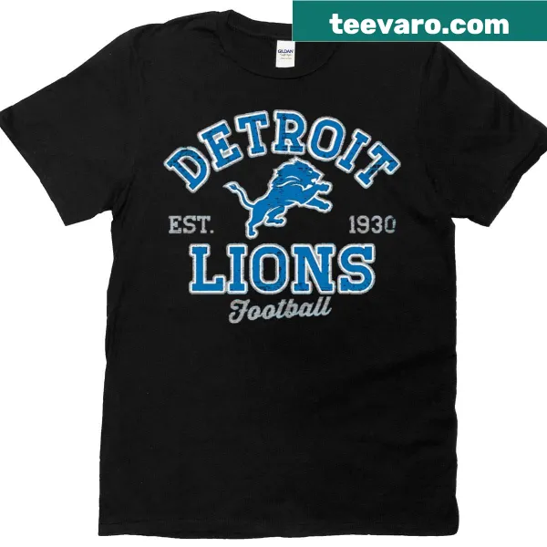 Vintage Detroit Lions t-shirt with distressed team emblem.