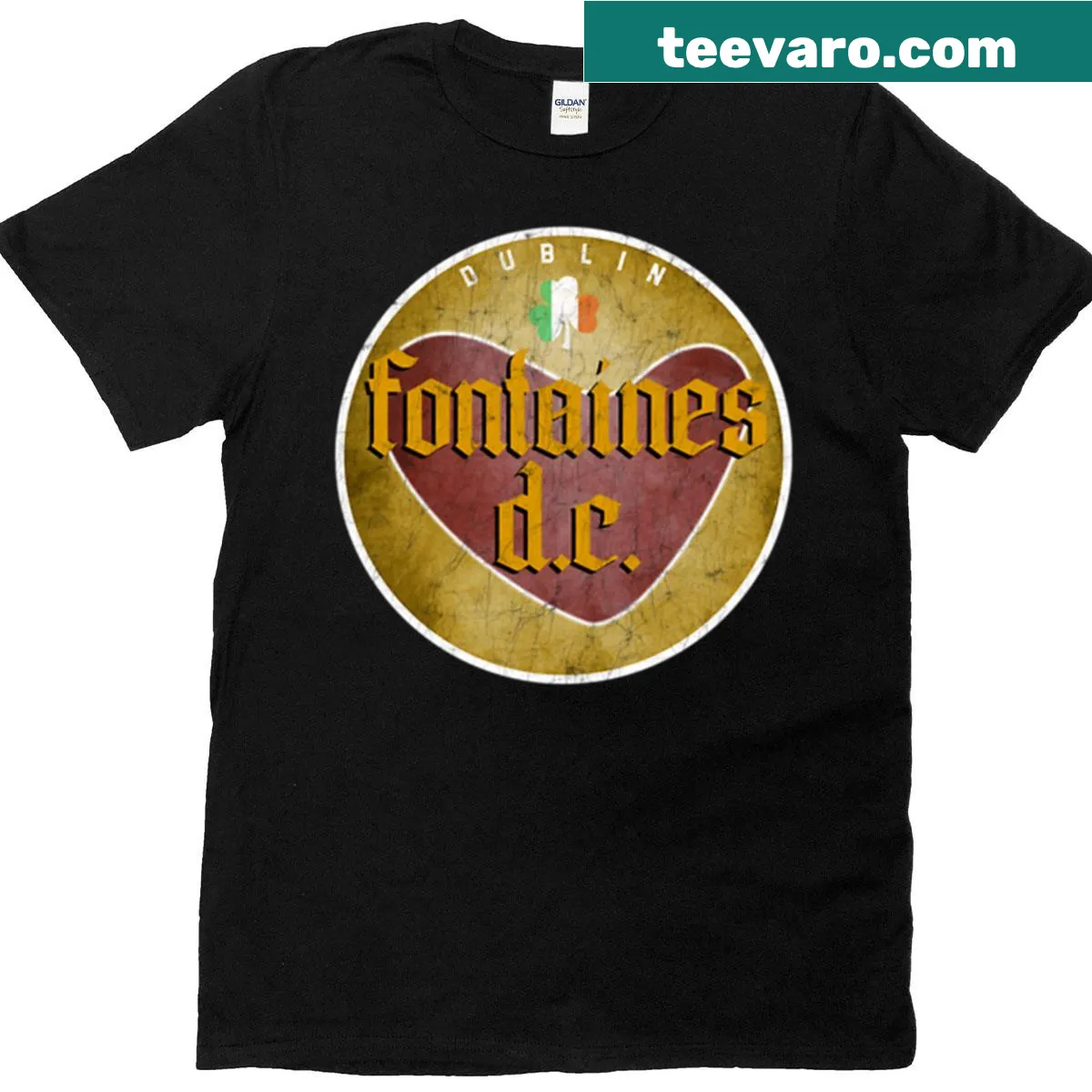 Oversized T-shirt with vintage Irish rock band design — on a men's t-shirt