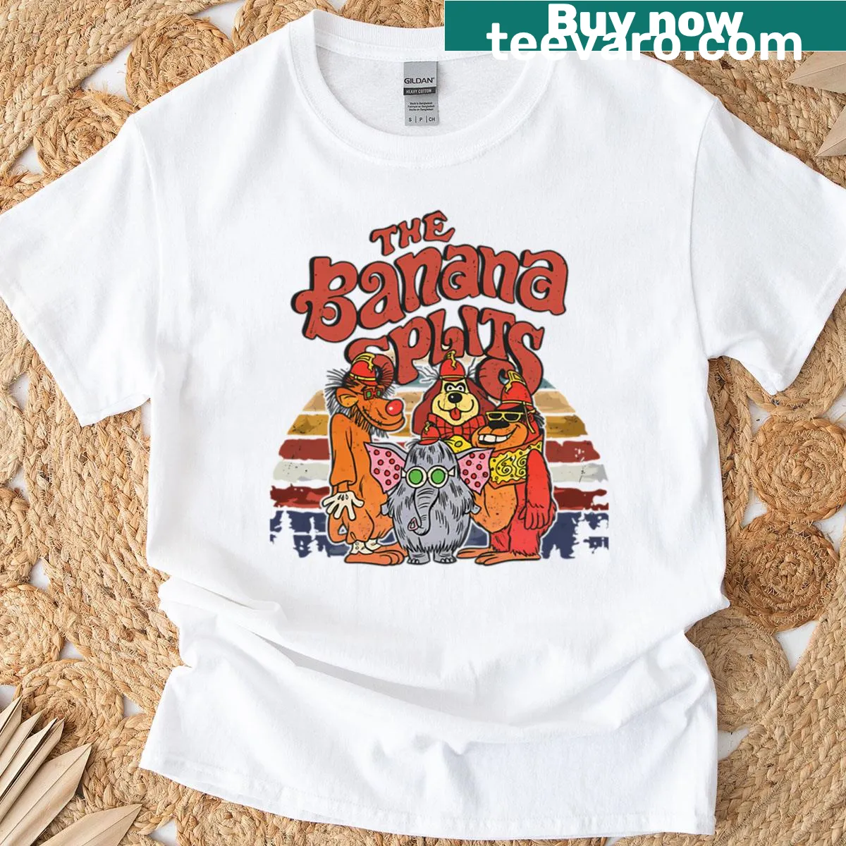 Vintage movies cartoon t-shirt with classic logo — on a men's t-shirt