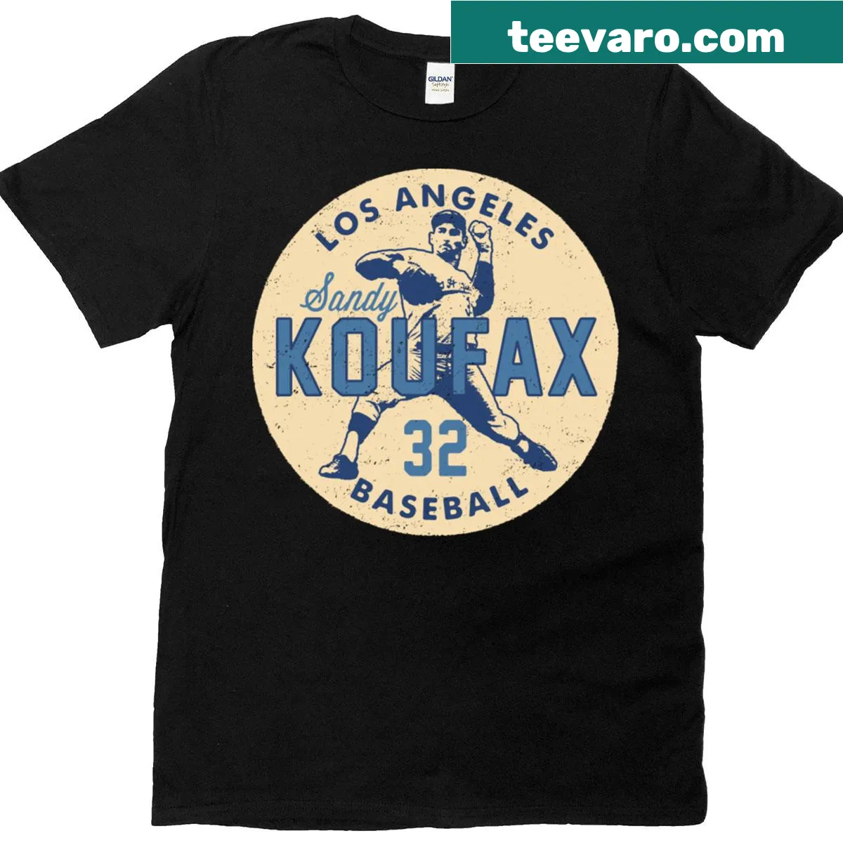 Vintage Sandy Koufax T-shirt with baseball graphic — on a men's t-shirt