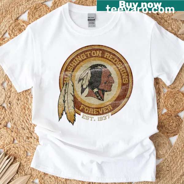 Distressed vintage graphic celebrating the Washington Redskins from the 90s.